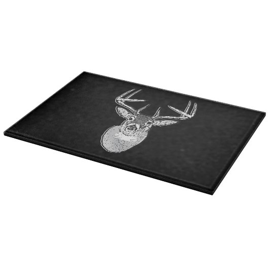 Buck trofee op Black White Tail Deer Snijplank (Hoek)