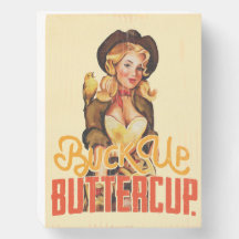 "Buck Up Buttercup" Koel Retro Western Pinup Girl