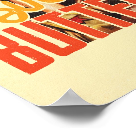 "Buck Up Buttercup"  Western Pinup Girl Poster (Hoek)