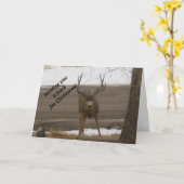 Buck voor kerst Wenskaart Kaart (Gele Bloem)