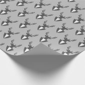 Buck Wearing Tuxedo Uw achtergrondkleur Cadeaupapier (Hoek)