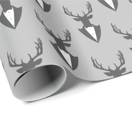 Buck Wearing Tuxedo Uw achtergrondkleur Cadeaupapier (Rol Hoek)