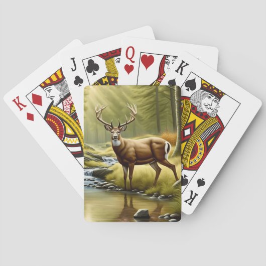 Buck White Tailed Deer Pokerkaarten (Achterkant)