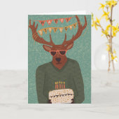 Buck Wild Adult Birthday Wenskaart Kaart (Gele Bloem)