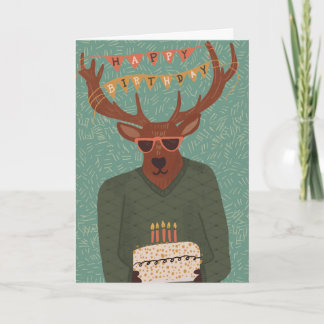 Buck Wild Adult Birthday Wenskaart Kaart