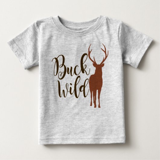 Buck Wild Kinder T-Shirt Hunting Deer (Voorkant)