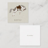 Buck you! Bucking Pinto Horse Custom Mini Notitiekaartje (Voorkant / Achterkant)