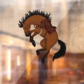 Buck you! Funny Bay Horse Raamsticker (Vel 2)