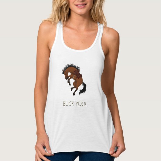 Buck you! Funny Bay Horse Tanktop (Voorkant)