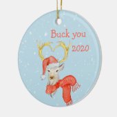 Buck You Funny Deer Covid 2020 Keramisch Ornament (Links)