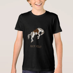 Buck you! Grappig Paint Horse Dark Tri-Blend Shirt