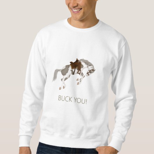 Buck you! Grappig Pinto paard Trui (Voorkant)