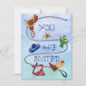 BUCKAROO BIRTHDAY PARTY INVITATION ~ EZ2 CUSTOMIZE KAART (Voorkant)