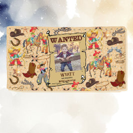 Buckaroo Cowboy Gezocht Poster Foto & Naam Spandoek