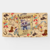 Buckaroo Cowboy Gezocht Poster Foto & Naam Spandoek (Horizontaal)