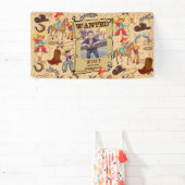 Buckaroo Cowboy Gezocht Poster Foto & Naam Spandoek (Insitu)