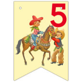 Buckaroo Cowboy toevoegen Leeftijd Verjaardagsfees Vlaggetjes (Eerste vlag)