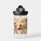 Buckaroo Cowboy toevoegen naam kind Waterfles (Voorkant)