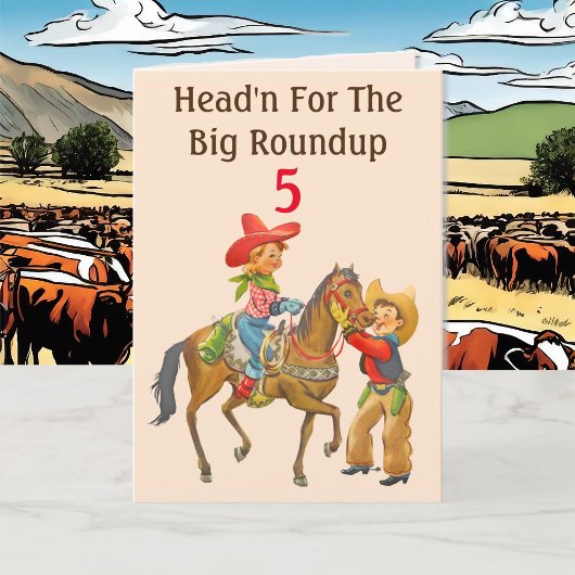 Buckaroo Cowboy Verjaardag toevoegen Leeftijd en n Kaart