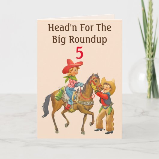 Buckaroo Cowboy Verjaardag toevoegen Leeftijd en n Kaart (Voorkant)