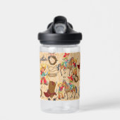 Buckaroo Cowboy Wanted Boy's Name and Description Waterfles (Voorkant)