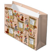 Buckaroo Cowboy wil naam en beschrijving toevoegen Groot Cadeauzakje (Voorkant Gekanteld)