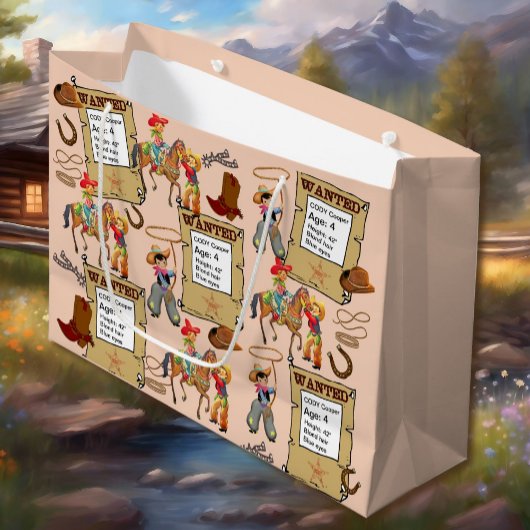 Buckaroo Cowboy wil naam en beschrijving toevoegen Groot Cadeauzakje