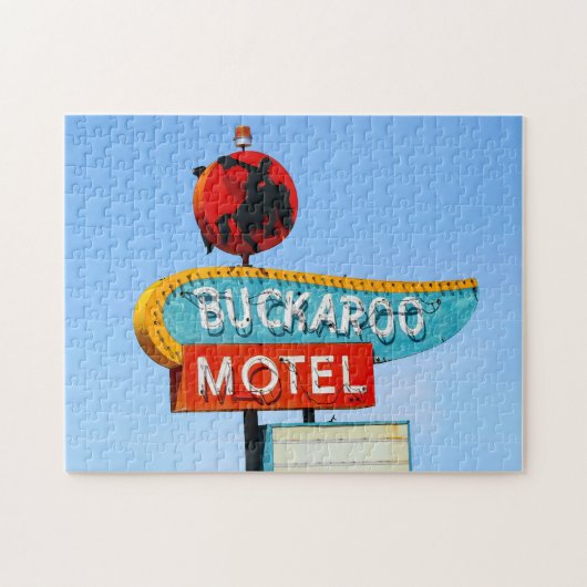 Buckaroo Motel Sign, Route 66, Tucumcari, N.M. Legpuzzel (Horizontaal)