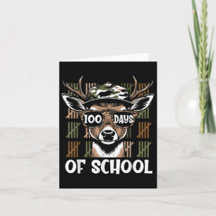 Bucked 100 dagen van School Deer Student Boy Girls Kaart