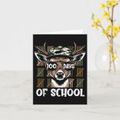Bucked 100 dagen van School Deer Student Boy Girls Kaart (Gele Bloem)