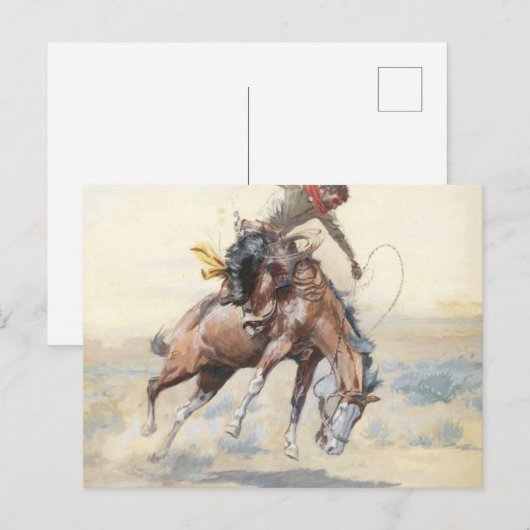 Bucker 1904 van Charles Marion Russell Briefkaart (Voorkant / Achterkant)