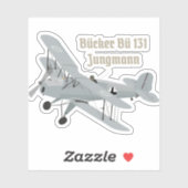 Bücker Bü 131 German WW2 Airplane Sticker (Vel)