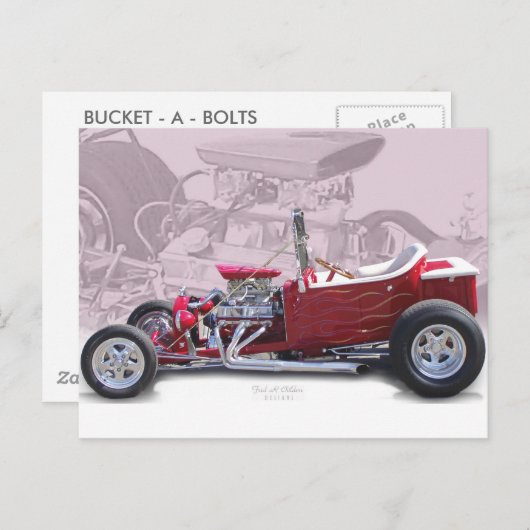 Bucket A Bolts Briefkaart (Voorkant / Achterkant)