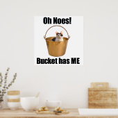Bucket Cat Poster (Keuken)