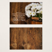 Bucket Daisies Country Wedding Charity Favor Card Visitekaartje (Voorkant /achterkant)