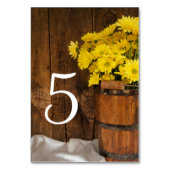 Bucket en Daisies country Wedding Table Number Kaart (Voorkant)