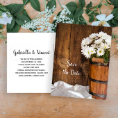 Bucket en Daisies Ranch Wedding Save the Date Aankondigingskaart