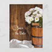 Bucket en Daisies Ranch Wedding Save the Date Aankondigingskaart (Voorkant)