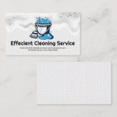 Bucket en Mop | conciërge | schoonmaakster Visitekaartje (Voorkant / Achterkant)