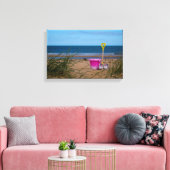 Bucket en spaak op Dornoch Beach Canvas Afdruk (Insitu (Woonkamer))