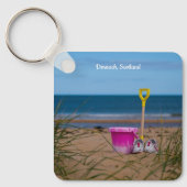 Bucket en spaak op Dornoch Beach Sleutelhanger (Voorkant)