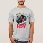 Bucket-lijst - Emmer-zetels T-shirt (Voorkant)