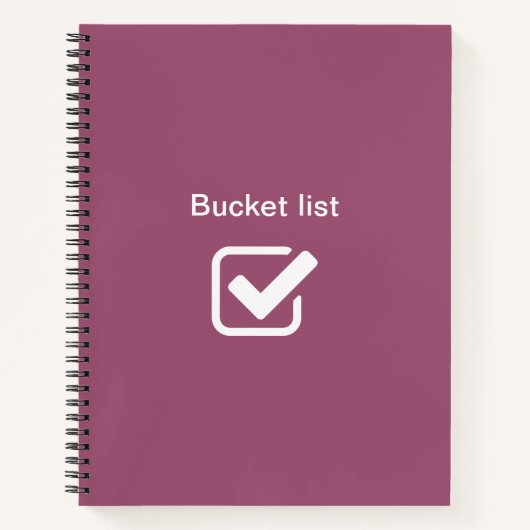 Bucket lijst - notitieboek (Voorkant)