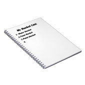 bucket-lijst notitieboek (Rechterzijde)