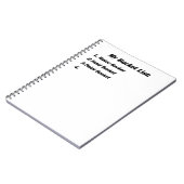 bucket-lijst notitieboek (Linkerzijde)