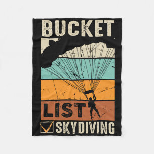 Bucket-lijsten voor parachute Jump Skydiver Instru Fleece Deken