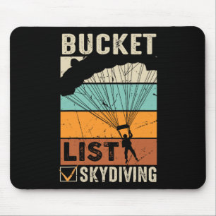 Bucket-lijsten voor parachute Jump Skydiver Instru Muismat