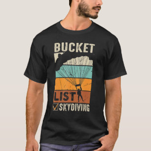 Bucket-lijsten voor parachute Jump Skydiver Instru T-shirt
