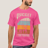Bucket-lijsten voor parachute Jump Skydiver Instru T-shirt (Voorkant)