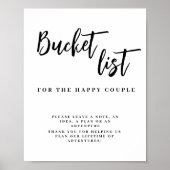 Bucket List bruiloft poster (Voorkant)